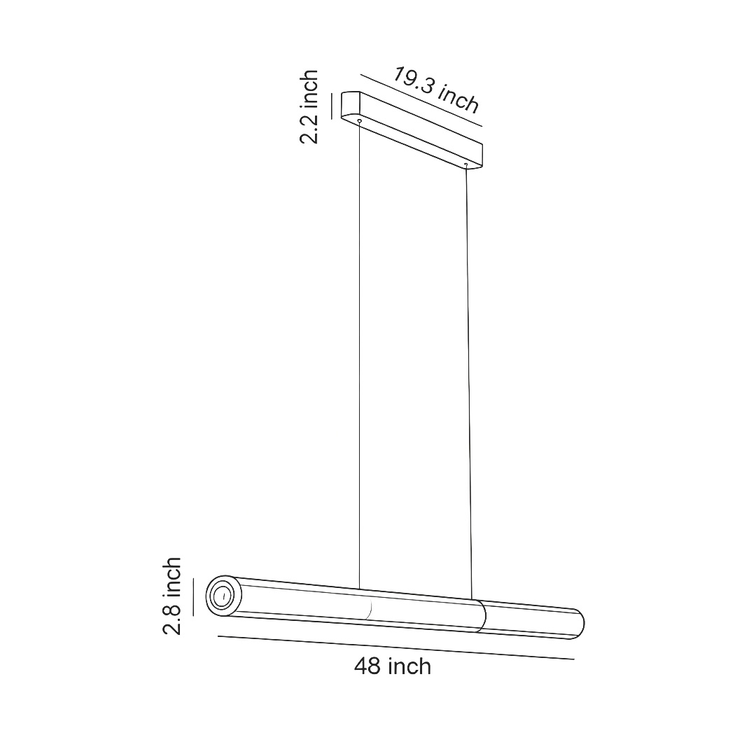 crystal light pendants product size chart 48inch*2.8inch*2.2inch*19.3inch