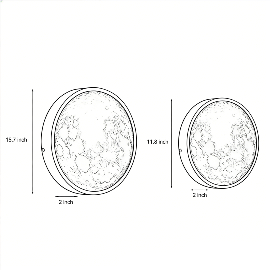 Product size diagrams for two specifications of outdoor cylinder wall light