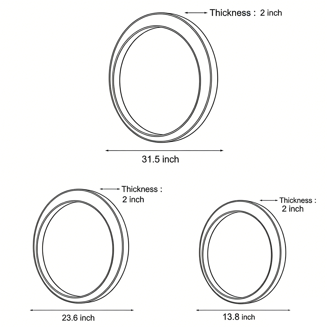 Product size diagrams for three specifications of outdoor cylinder wall light