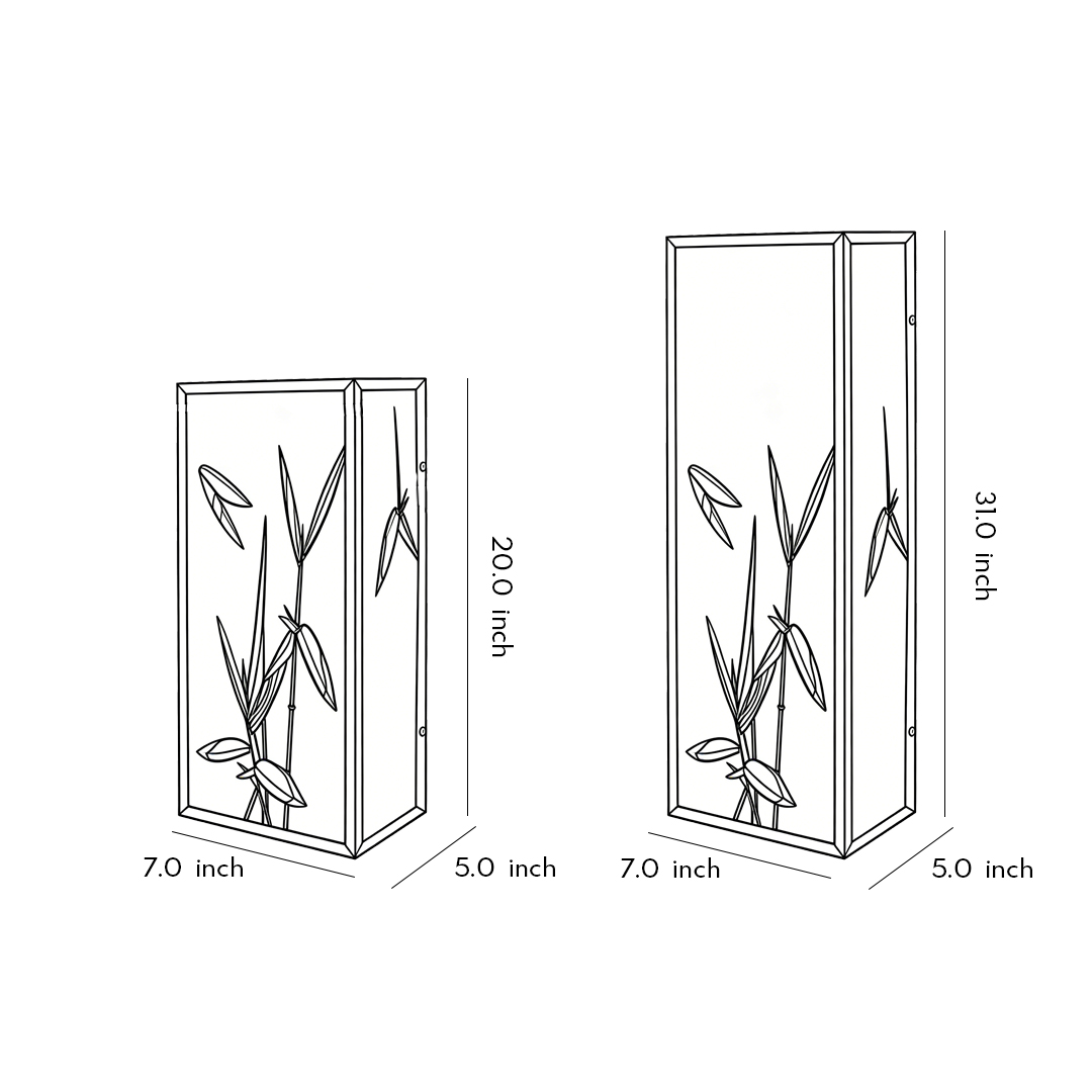 Product images of outdoor retaining wall lights in two different sizes.