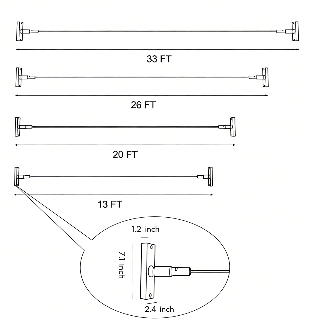 Product images of the Skyline linear light in four different sizes.