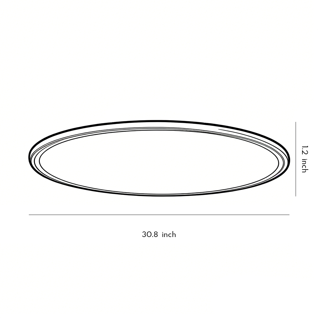 Dimensional drawings of round LED ceiling lights 1.2inch*30.8inch