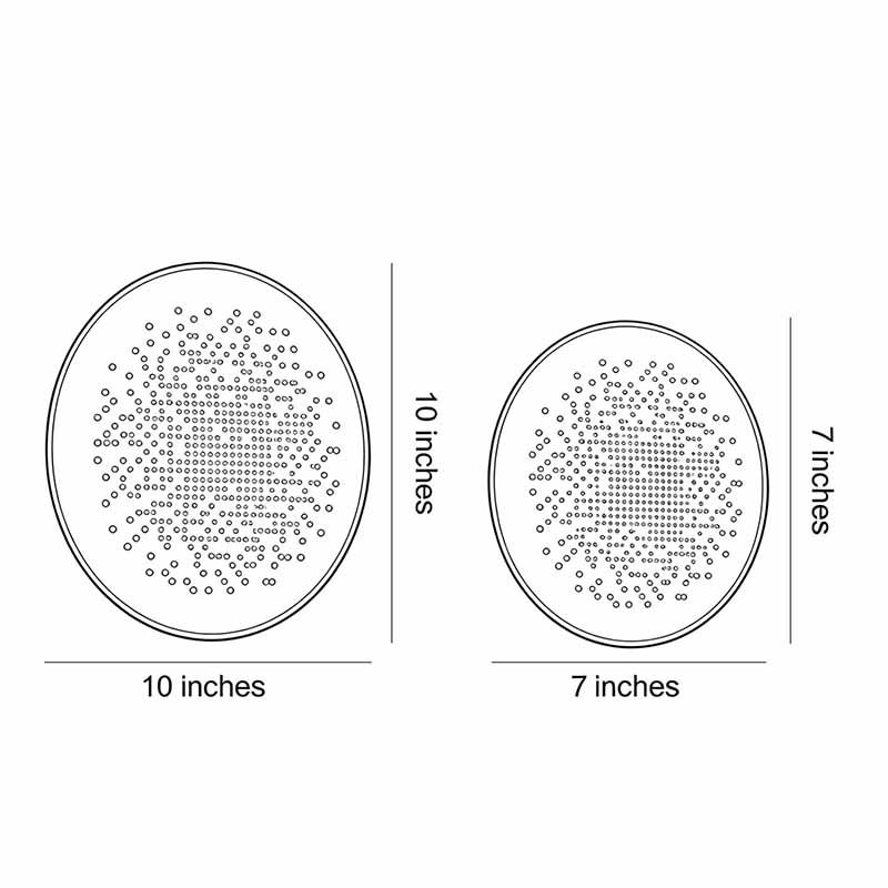 Two product specification drawings of perforated metal wall sconces.